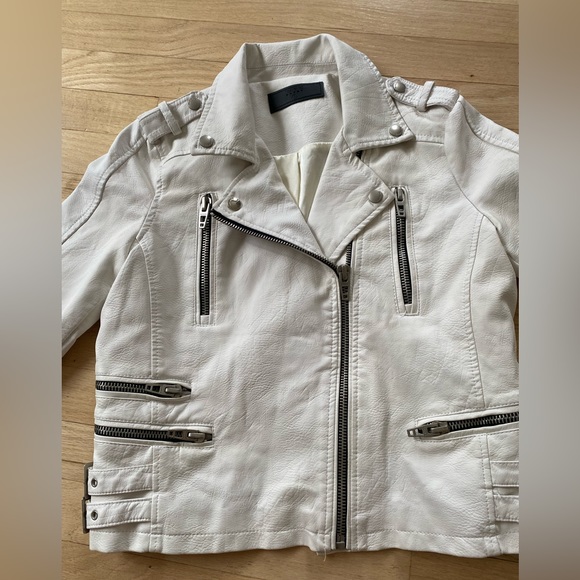 White Vegan Leather Jacket - Picture 2 of 4